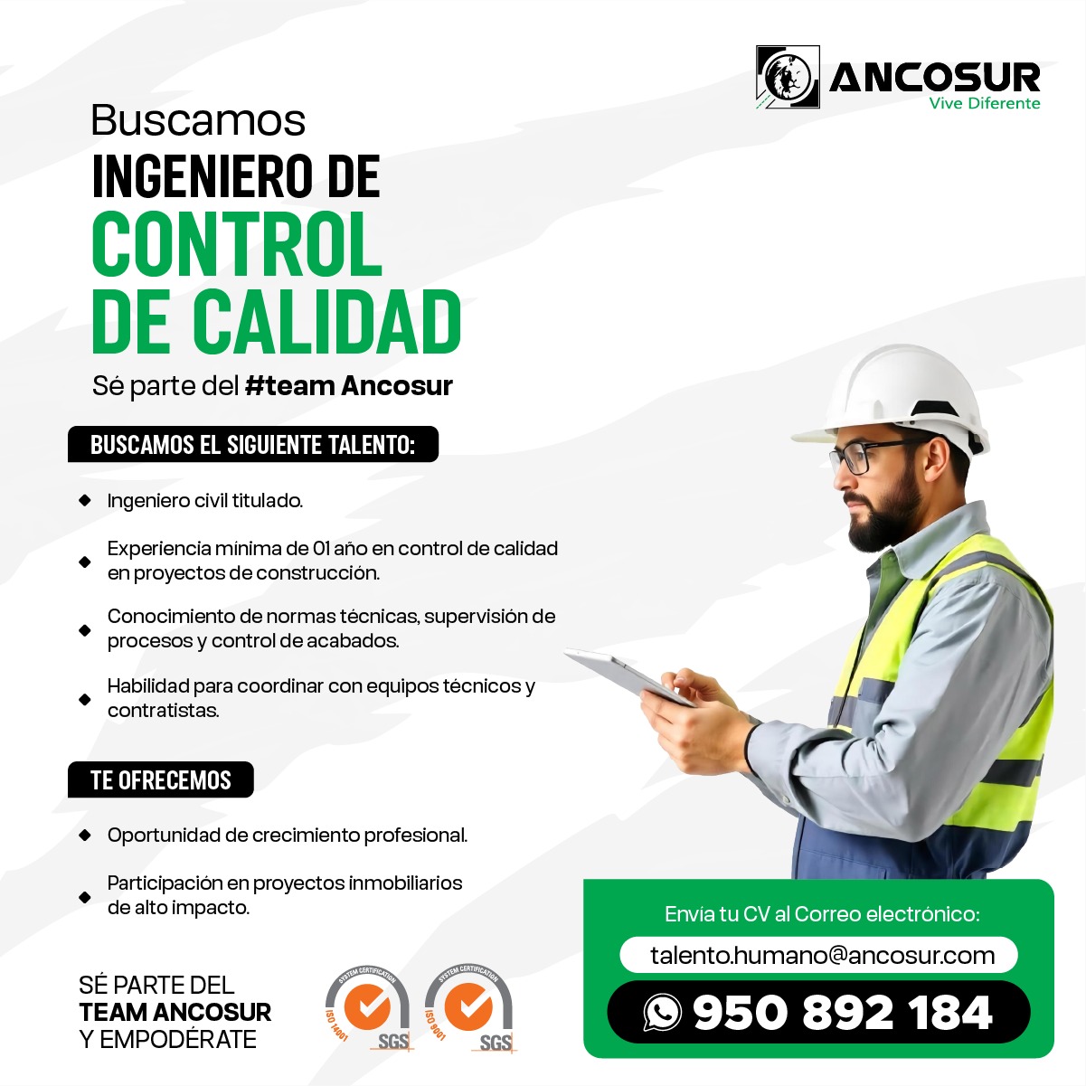 Ingeniero de Control de Calidad