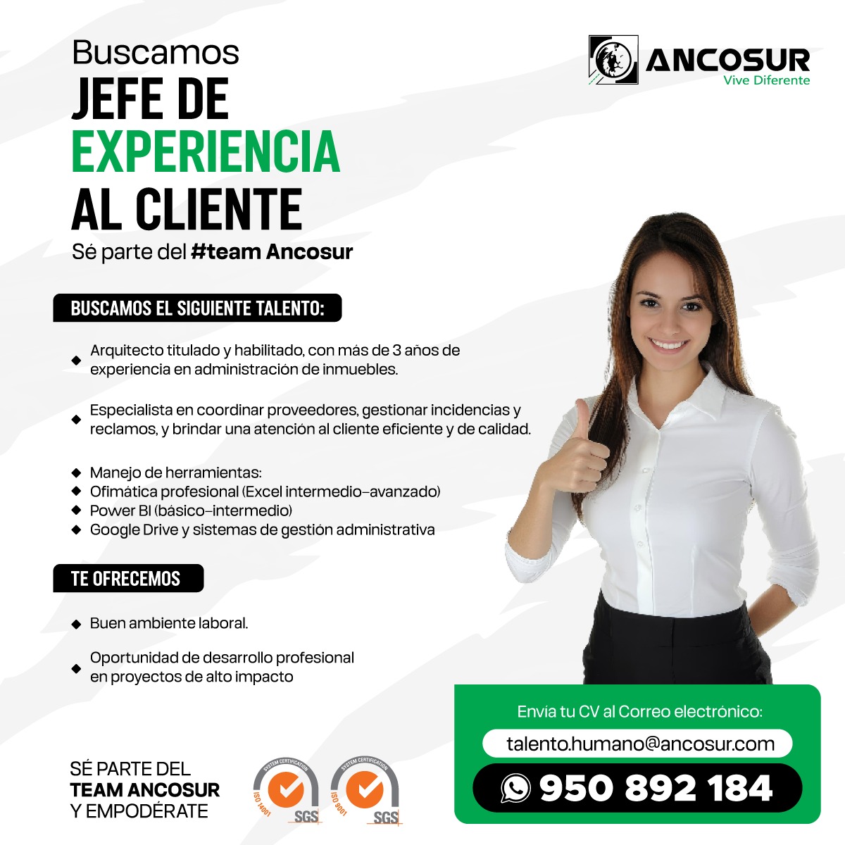 Jefe de Experiencia al Cliente